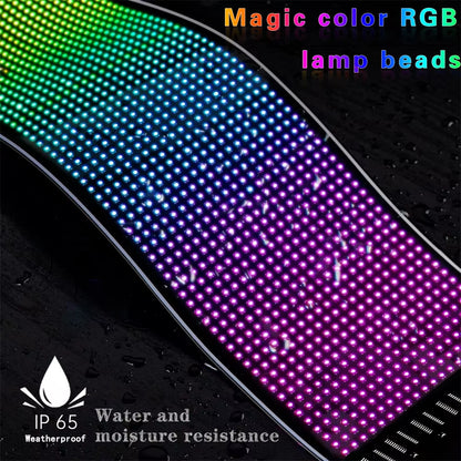 RGB LED Car Sign Animation LED Matrix Pixel Panel DIY Programmable Bluetooth App Control LED Panel Flexible Display Light